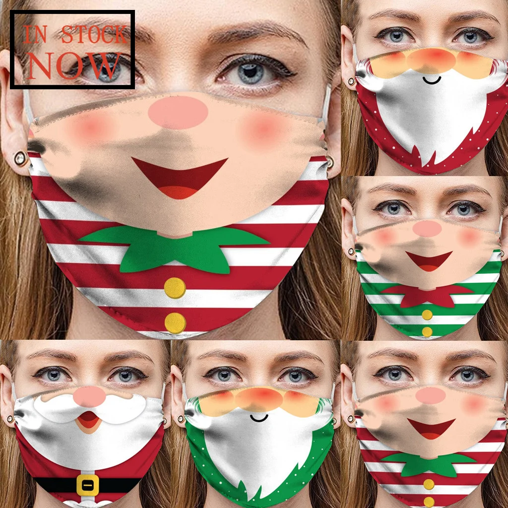 Солнцезащитный шарф для взрослых дышащая Рождественская маска езды на