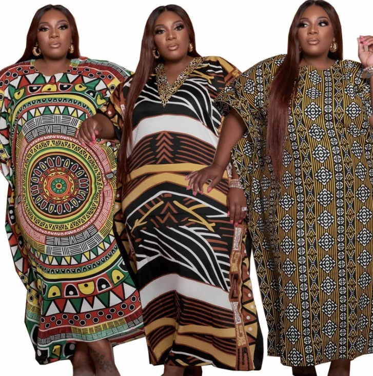 

African Dresses For Women Dashiki Summer Plus Size Dress Ladies Traditional African Clothing Dreaes