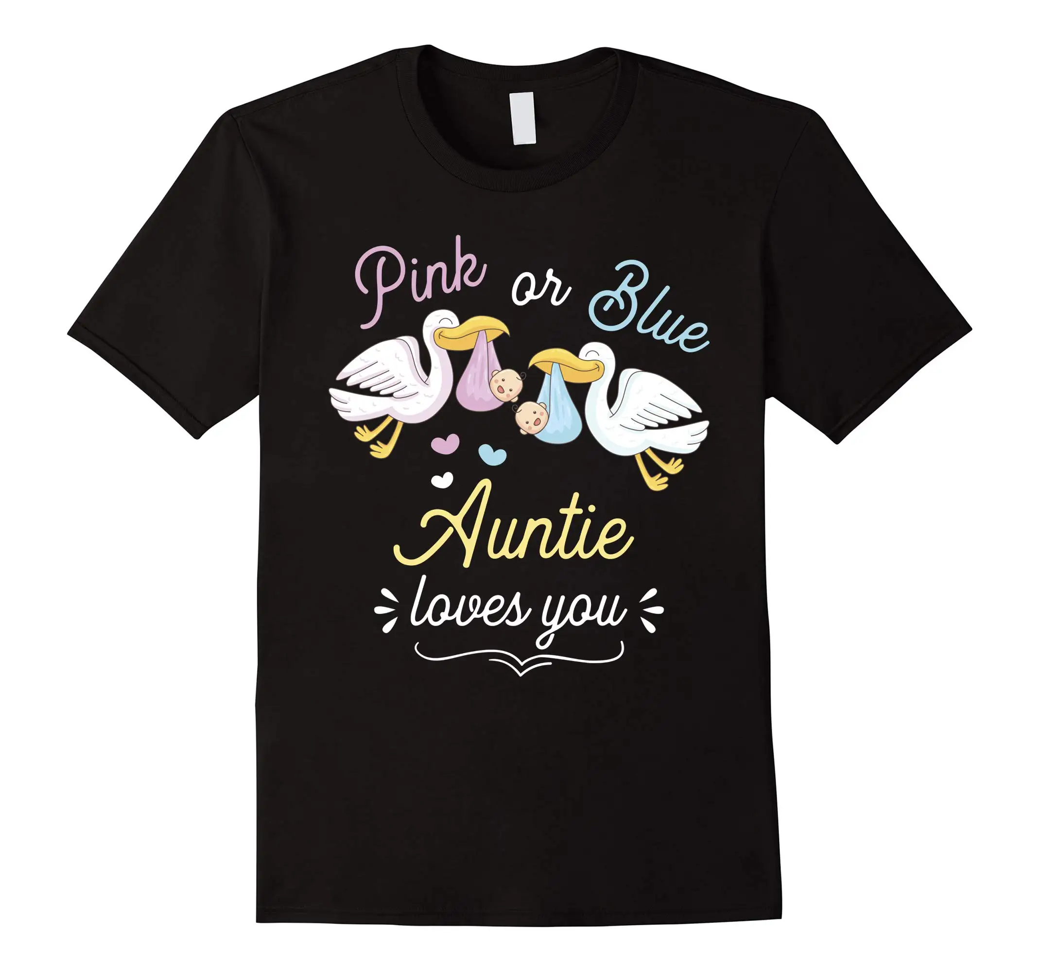 

Pink or Blue Auntie Loves You Gender Reveal Party T-Shirt Summer Cotton Short Sleeve O-Neck Unisex T Shirt New S-3XL