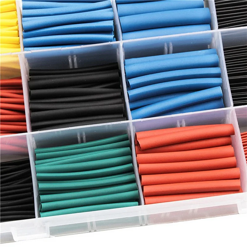 

127 Pcs Heat Shrink Sleeving Tube Assortment Kit Electrical Connection Electrical Wire Wrap Cable Waterproof Shrinkage 2:1
