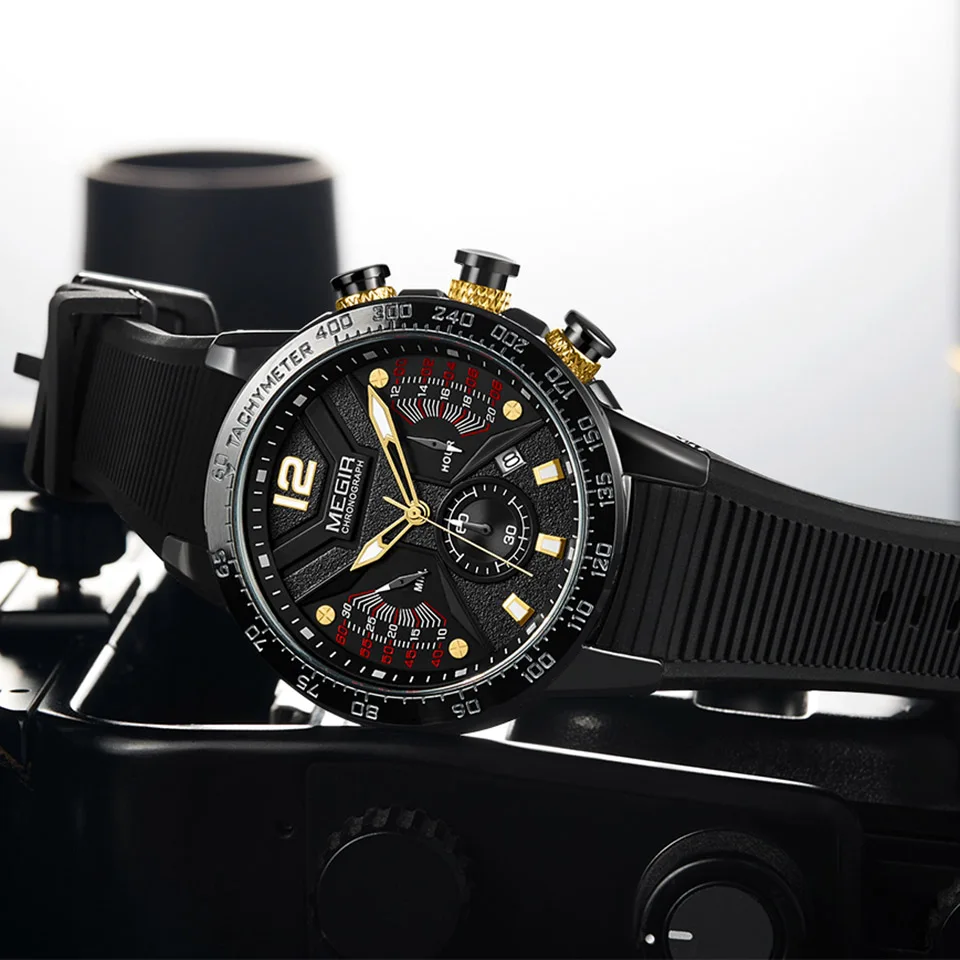 Fashion Sport Watch Men Chronograph Quartz Watches Military Waterproof relogio masculino 2019 Black wach man whatches | Наручные часы