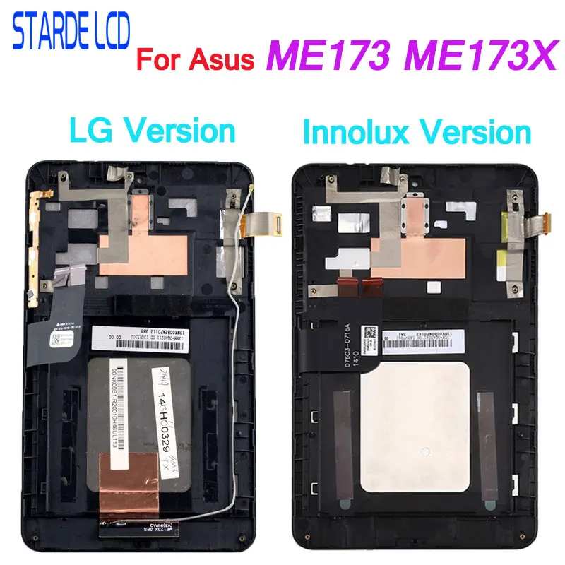 

7" For Asus Memo Pad HD7 ME173 ME173X K00B LCD Display Touch Screen Frame Digitizer Assembly N070ICN -GB1 LD070WX4-SM01