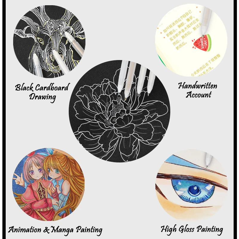 0 7 мм Выделите ручка для рисования почерк каракули 3 вида цветов гладкая