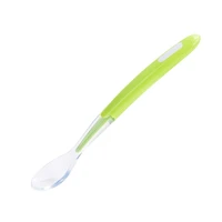 1 piece new baby candy color safety silicone soft spoon non slip training food grade cute temperature sensing feeding tableware