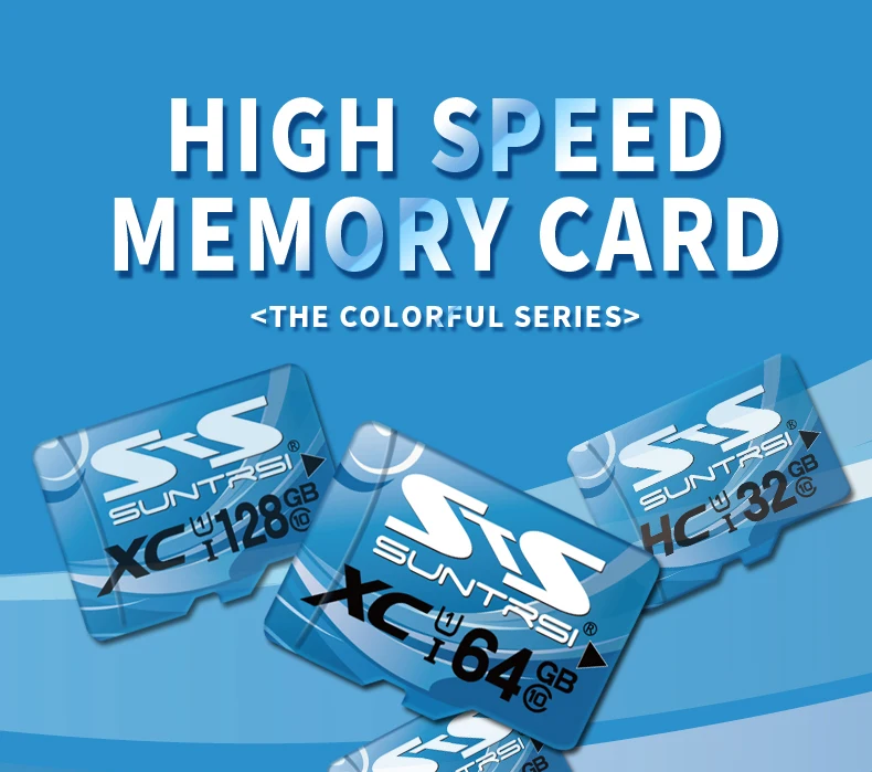 Suntrsi Microsd SD карта 256 ГБ 128 Гб карта памяти Мини TF карта класс 10 высокоскоростная Micro TF карта 64 ГБ реальная емкость