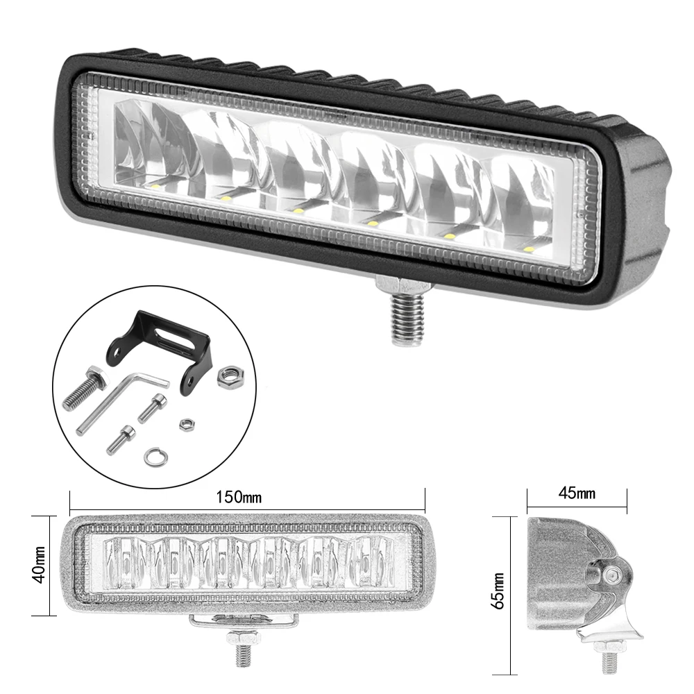 Led-светильник-Бар 18 Вт 48 Вт 42 Вт 54 Вт Светодиодный светильник для 4x4 внедорожника 12В 24В светодиодный рабочий светильник для туман светильник Реверсивный светильник светодиодный Подсветка