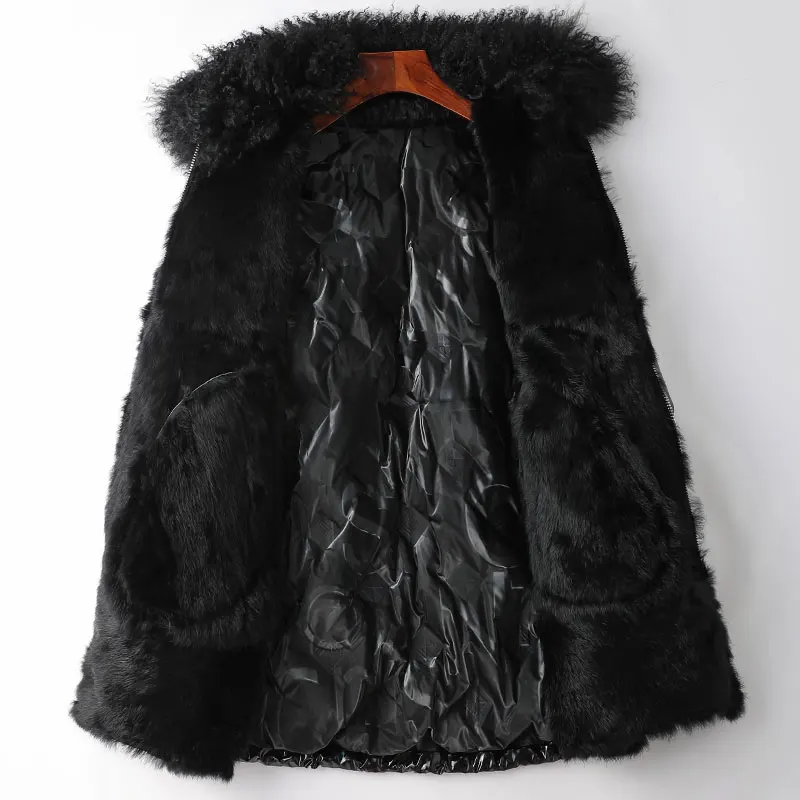 Женская зимняя теплая верхняя одежда с подкладкой из натуральной кожи LF21051KQN |