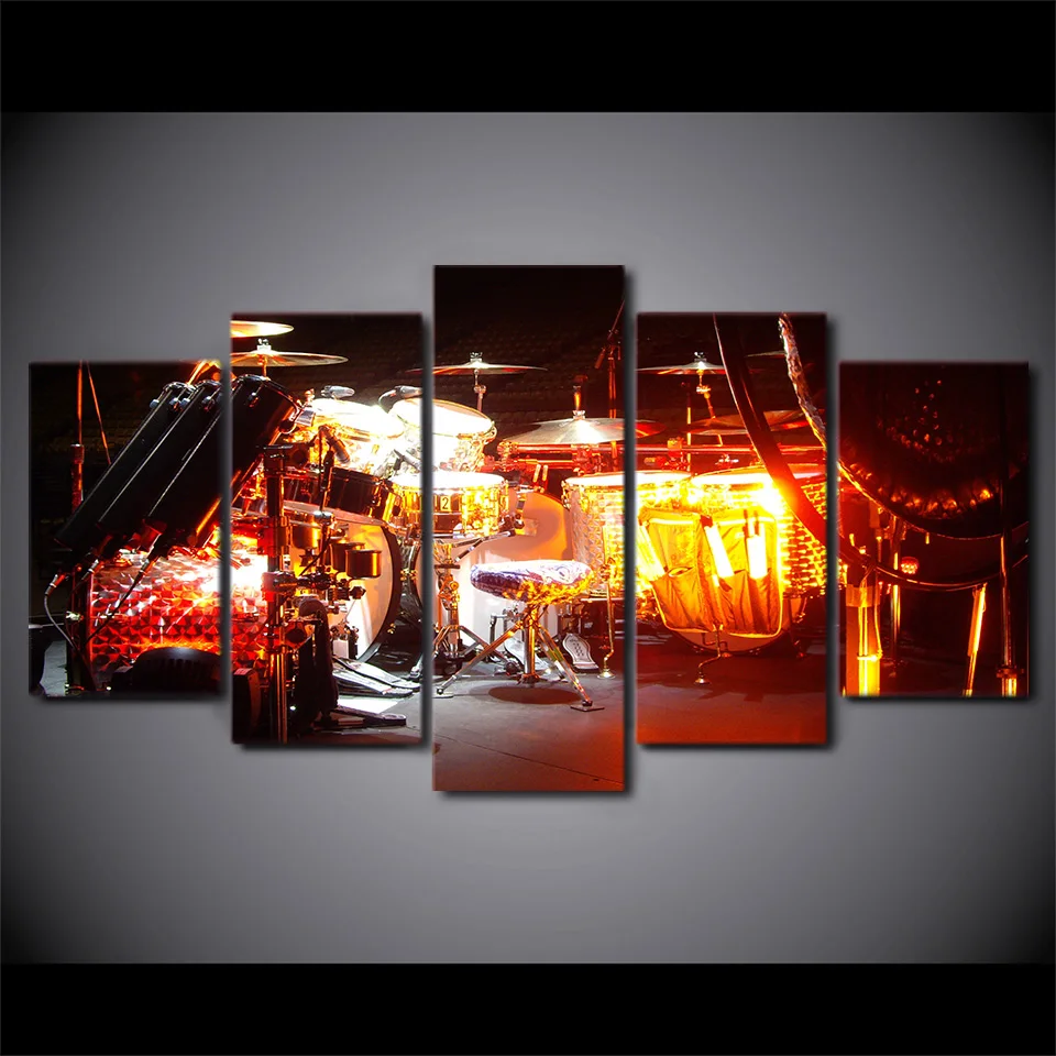 

Wall Art Home Decoration Canvas Picture 5 Panel Musical Instrument For Living Room Printing Type Modern Framework PENGDA