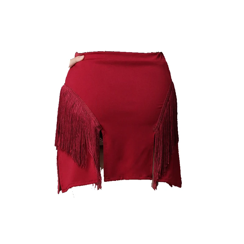 

Latin Fringed Skirt Costume Latino Girls Salsa Dance Dress Woman Latin Skirt Dance