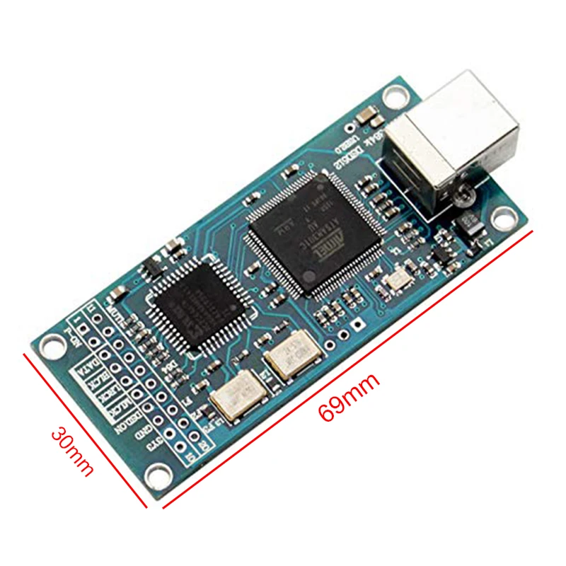 ATSAM3U1C XC2C64A для Amanero USB цифровой интерфейс IIS DAC декодер плата поддержка DSD512 32Bit 384K I2S