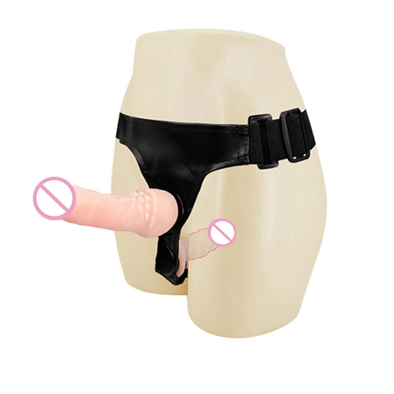 Силиконовый двойной ремень для стимуляции фаллоимитатора с брюками