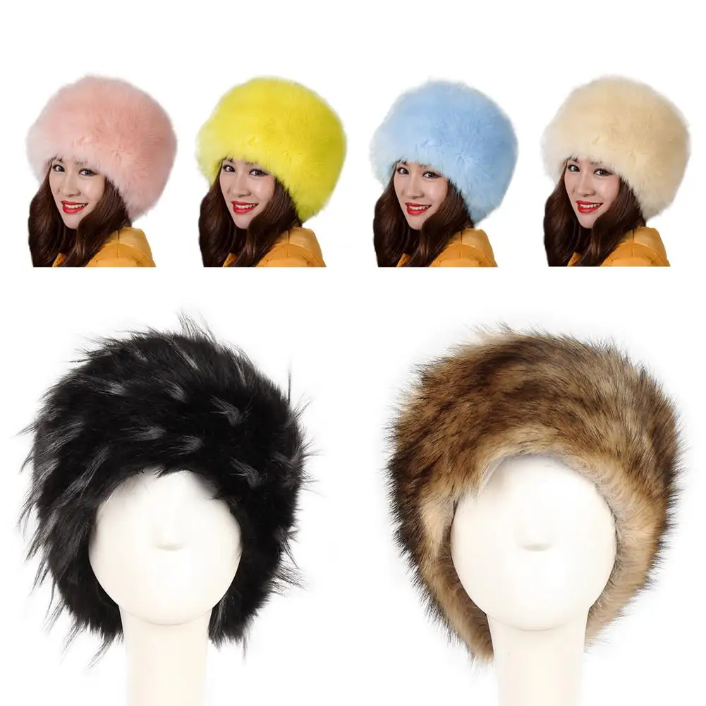 Зимняя шапка из искусственного меха бомбер Ms. Earmuffs искусственной кожи бархатная