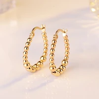 fashion hoop earrings simple round bead geometric s92 5 jewelry charm womens wedding party best clip earrings new year gifts