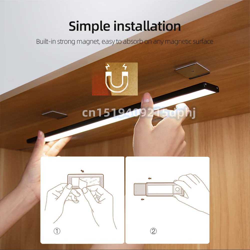 

Cabinet Lighting LED Strip with Motion Sensor Lights for Kitchen Closet USB Lamp Always Light Wireless Wardrobe for Home S