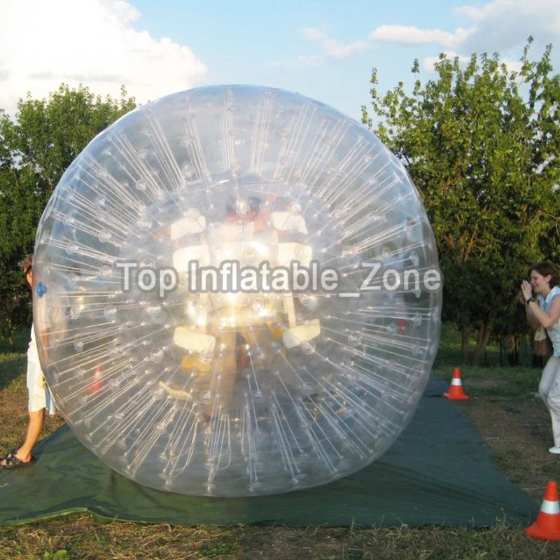 

2 pcs of Zorb Ball Inflatable Ball Zorbing Human Hamster Ball PVC1.0mm 2.5M 8.2ft With Pump Hot Sale!