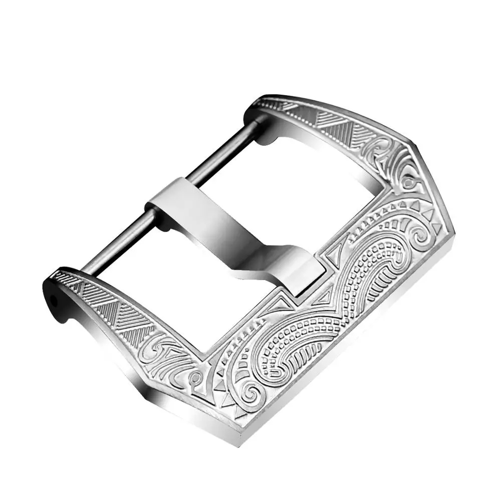 

Watch silver Retro Stainless Steel Watch Buckle 20mm 22mm 24mm 26MM Metal Brushed Watch Band Strap Clasp For Panerai Accessories