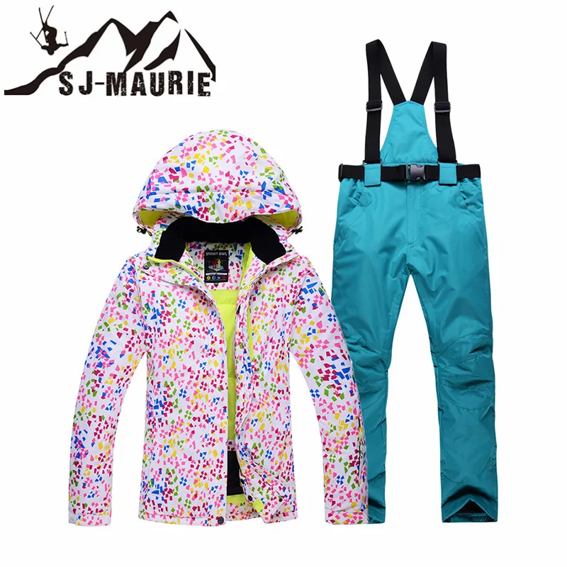 SJ MAURIE 2 шт./компл. лыжные куртки женский лыжный костюм для сноуборда куртка + штаны