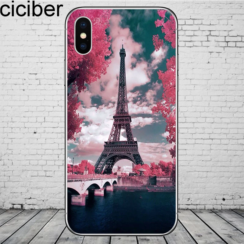 Ciciber Париж Эйфелева башня для iPhone 11 Pro Max чехол телефона 7 8 6S Plus X XR XS Мягкий