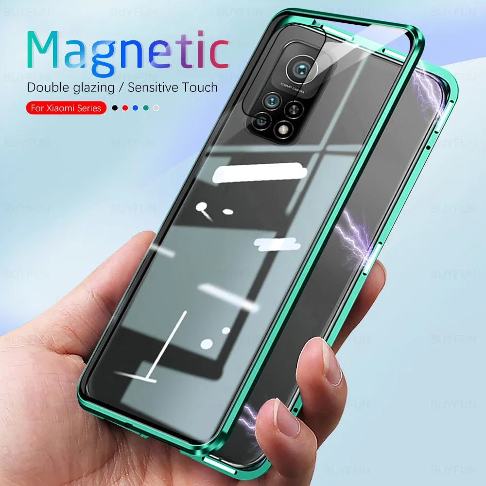 Чехол xiomi mi 10 t pro с полным покрытием на 360 ° магнитный поглощающий флип чехол для