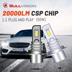 Светодиодсветодиодный лампа H4 CSP Mini H11, светодиодсветодиодный лампа для автомобиля H7, головсветильник Лампа 9005 лм H1 светодиодный H8 H9, противотуманные фары HB3 9006 HB4, безвентиляторная лампа 12 В 24 В