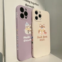 retro winter kawaii nice puppy japanese phone case for apple iphone 13 12 11 pro xs max xr 7 8 plus x 7plus case cute soft cover