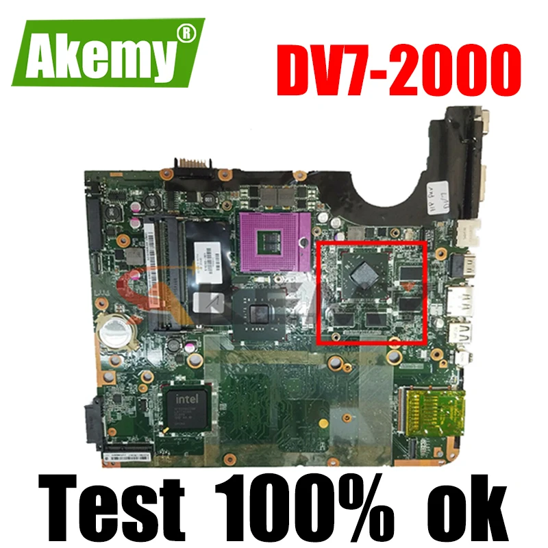 Akemy 516293 001 материнская плата для ноутбука HP Pavilion DV7 2000 PM45 DDR2 только ATI HD 4530