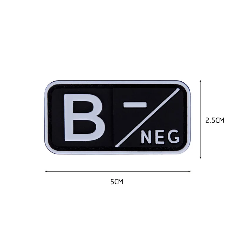 

NEG A+ B+ AB+ O+ Positive Blood Type Group Patch Patches Military PVC Rubber Badges 1PC 3D Negative A- B- AB- O- Tactical