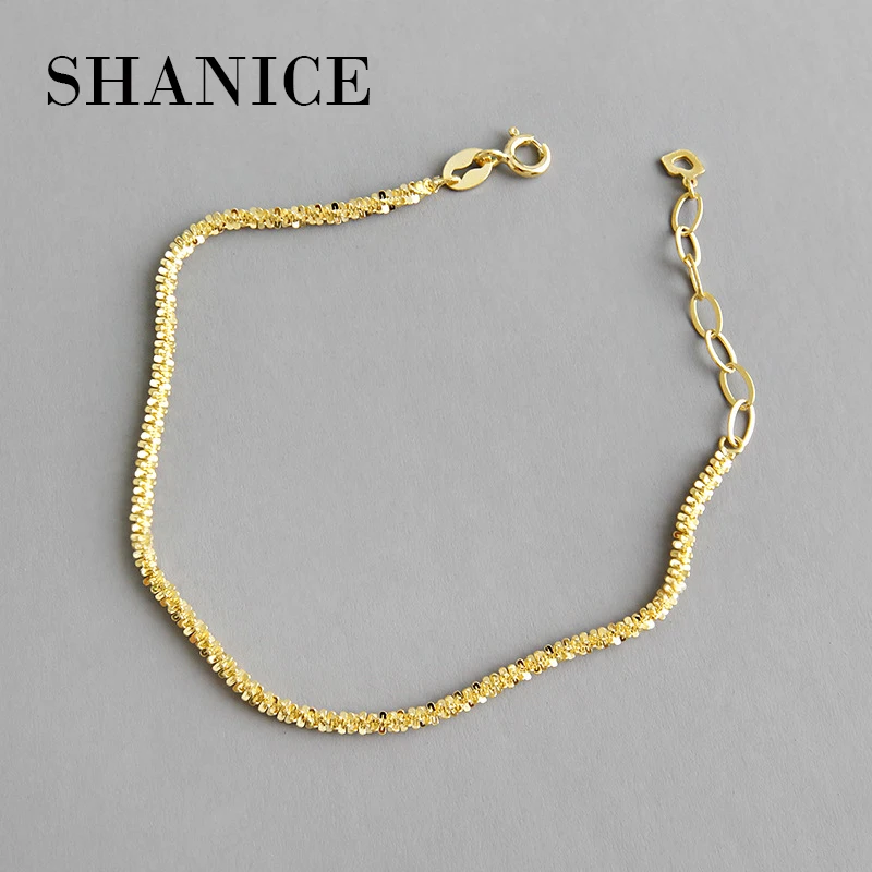 SHANICE Genuine 925 Sterling Silver Chain Punk Temperament small star cauliflower Bracelets for Women Fashion Simple Wrist