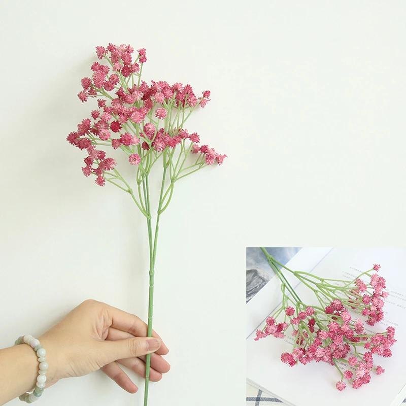 

Mini Heads 62cm DIY Artificial Baby Breathing Flower Gypsophila Fake Silicone Plants Wedding Decor Home Flower Arrangement