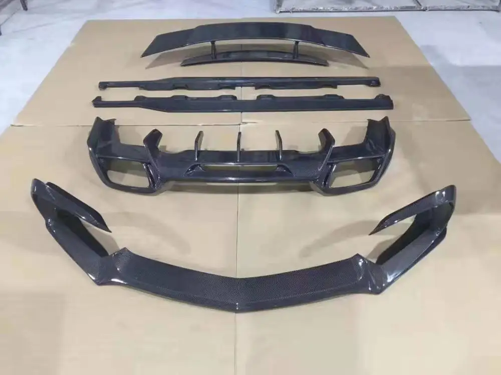 R style bodykit front lip + rear bumper diffuser spoiler side skirts auto car carbon fiber body kits for Benz GT AMG | Автомобили и