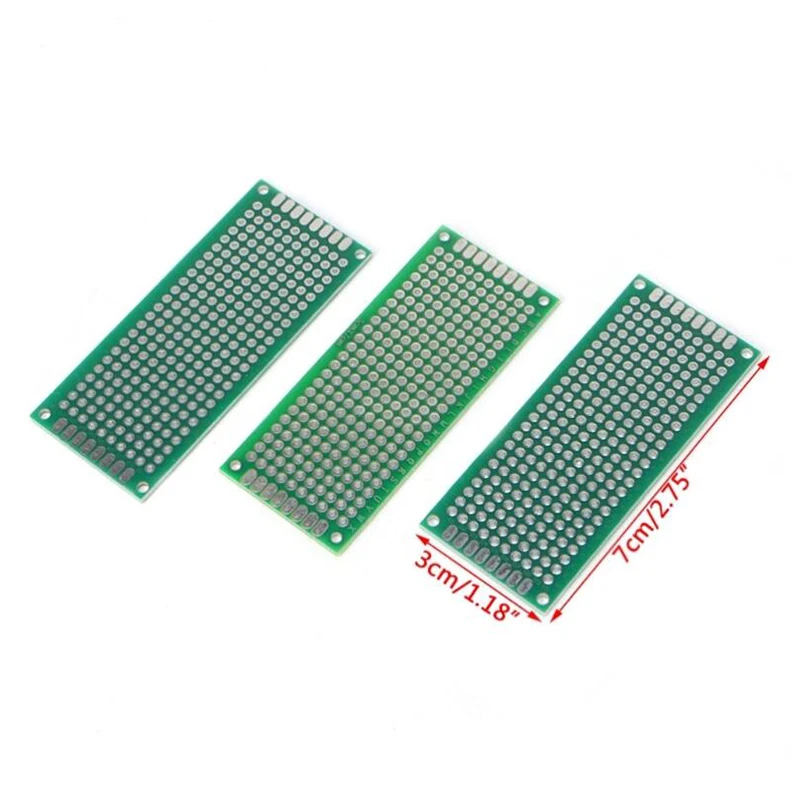 10pcs Electronic PCB Board 3x7cm Diy Universal Printed Circuit 3*7cm Double Side Prototyping For Arduino Copper Plate | Электронные