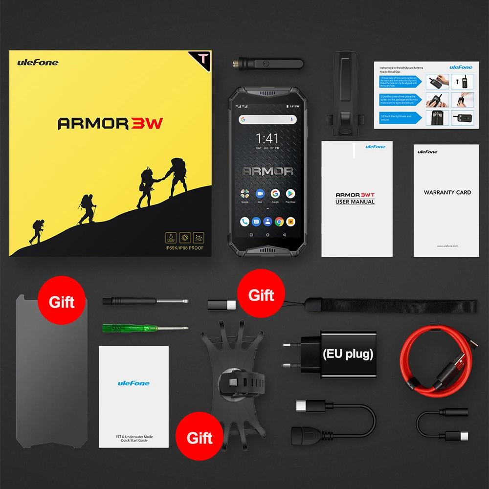 Ulefone-M&oacute;vil inteligente Armor 3WT, resistente, con walkie-talkie, Android 9.0, 6GB de RAM, 64GB de ROM, bater&iacute;a de 10300mAh, NFC, 4G, Globalvision-5