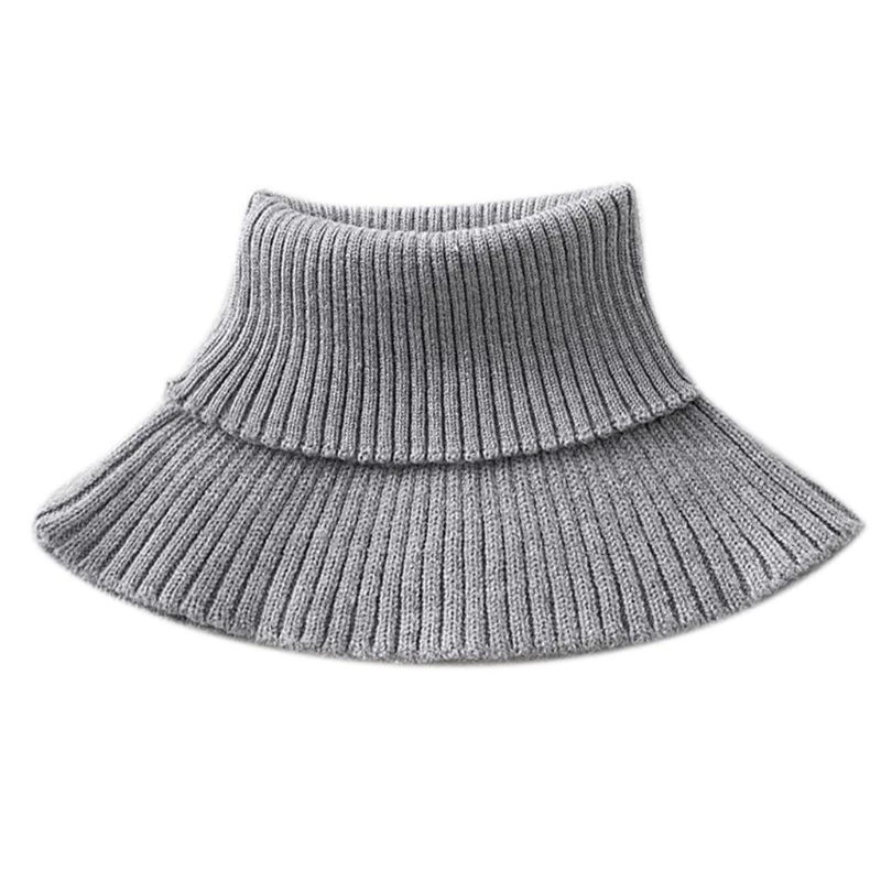 

Ribbed Knit Fake Collar Winter Detachable Sweater Turtleneck Dickey Neck Warmer