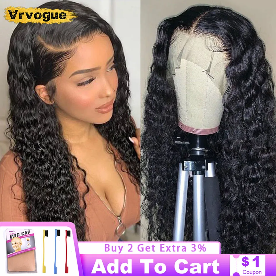 Глубокая волна волос парик человеческих 10 28 дюймов бразильские 13x4 бесклеевой