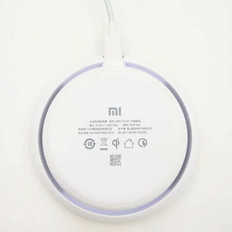 Оригинальное Беспроводное зарядное устройство XIAOMI 20 Вт Qi для быстрой зарядки Xiaomi 9 Pro 5G Mix 2s Mix 3 samsung Note 10 5G Plus iPhone 8 X XS