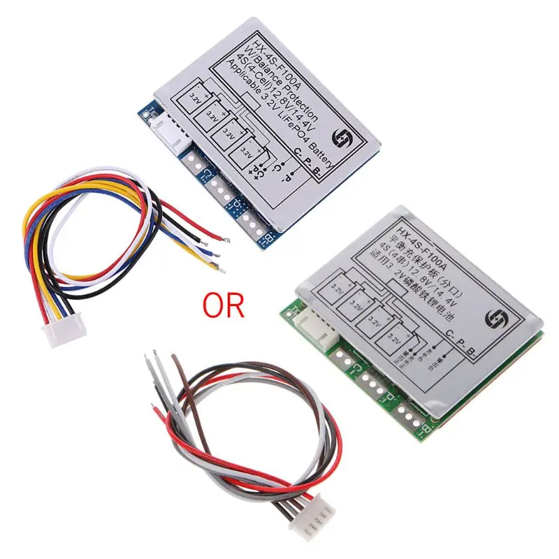 

4S 100A w/Balance 3.2V LiFePo4 LiFe 18650 Battery Cell PCB BMS Protection Board W3JB