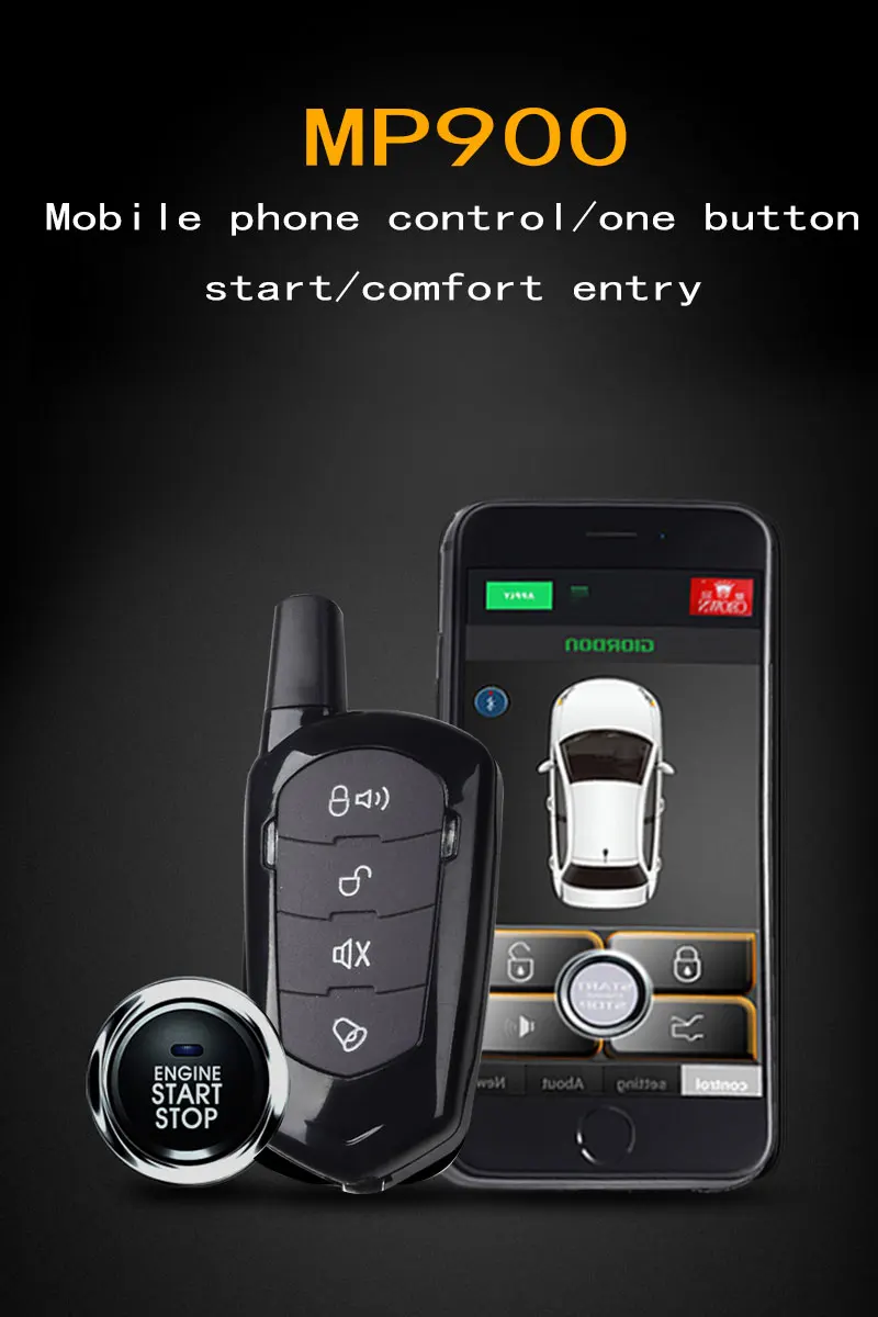Автомобильная Bluetooth Центральная Блокировка с дистанционным запуском и сигнал