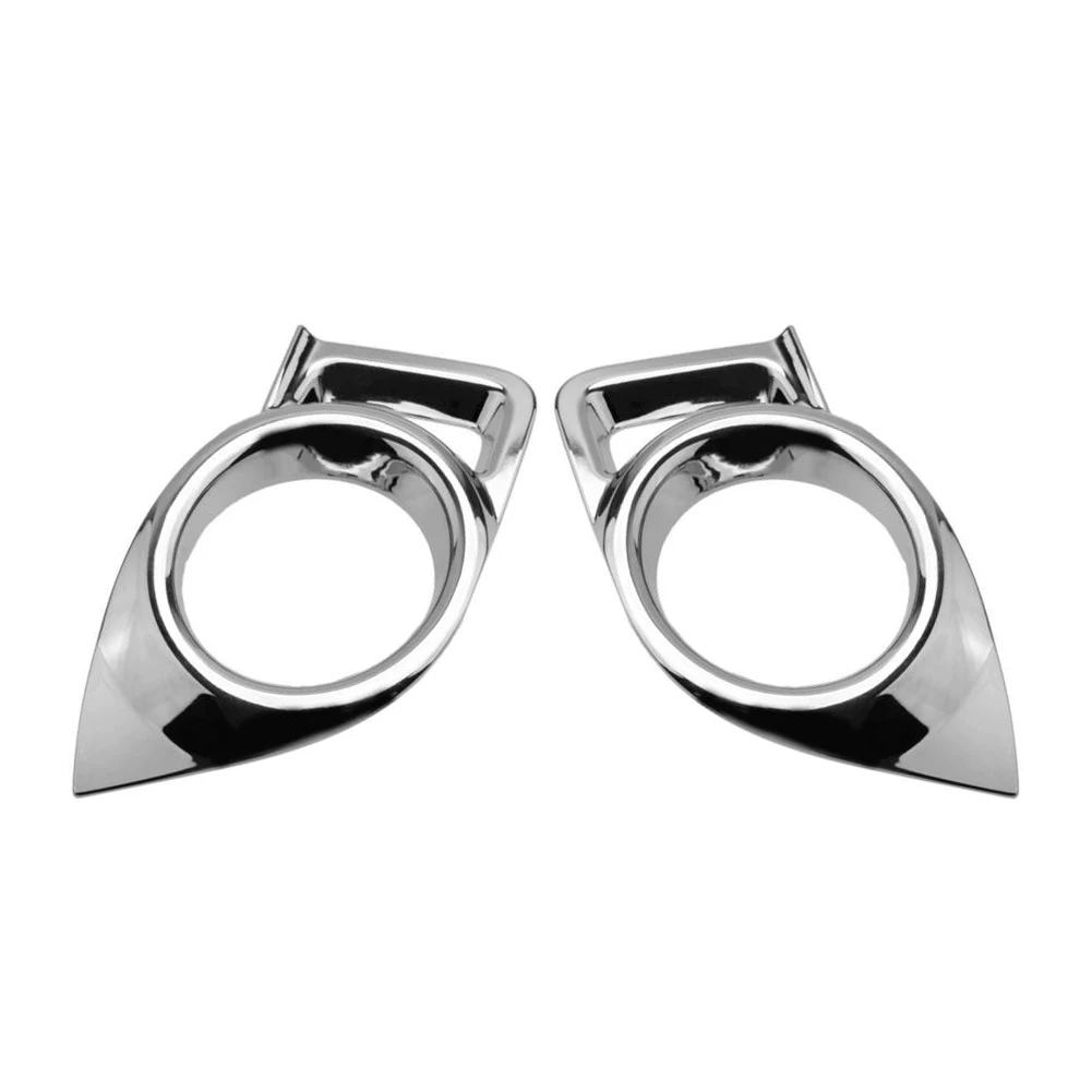 2Pcs Chrome ABS Fog Light Lamp Cover Trim for Toyota Highlander 2014-2016 image 6