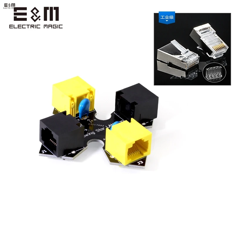B lan with RJ45 Метательный Star LAN Tap 1,5 сетевой пакет с RJ45 разъемом Capture Mod Реплика мониторинга Ethernet Break Haker инструмент - Цвет: B lan with RJ45