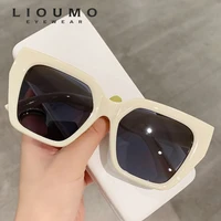 lioumo fashion oversized sunglasses women anti glare glasses men brand designer driving goggles blue frame uv400 gafas de sol