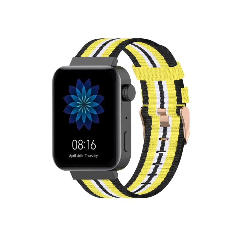 

18mm Muti-colors Wrist Straps Bracelets Comfortable Durable Watchband Wristband Canvas Nylon Strap For Xiaomi Smart Watch