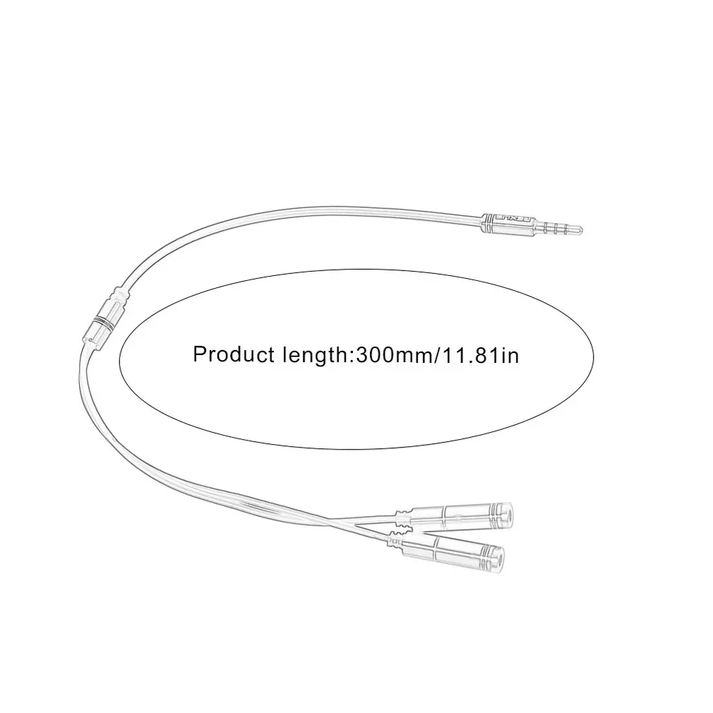 

Quality 3.5mm Jack Headphone+Mic Audio Splitter Gold-Plated Aux Extension Adapter Cable Cord for Computer PC Microphone