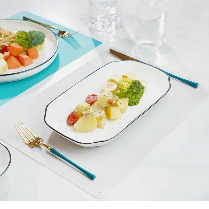 Silicone Placemat Colorful Table Mat Coffee Cup Mug Glass drink Coaster Environmental protection western placemat | Дом и сад