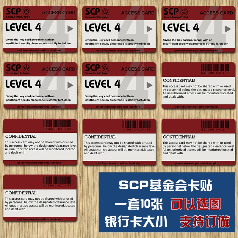 Наклейки для карт SCP специальные процедуры сдерживания основы класс карты