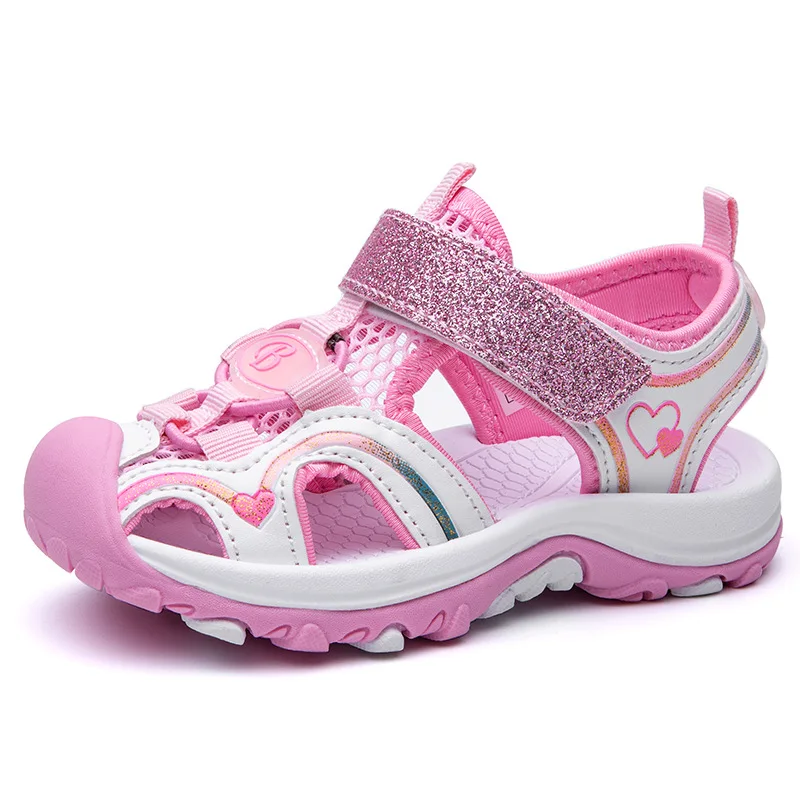 

SKHEK Girls Summer Sandals 2021 Fashion Big KIDS Princess Shoe Children Soft-Sole Korean-style Little Girl CHILDREN'S Shoes