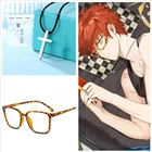 Mystic Messenger 707 Luciel Cross ожерелье кулон 5 см 707 косплей парик короткий красный оранжевый парик очки косплей реквизит аксессуары