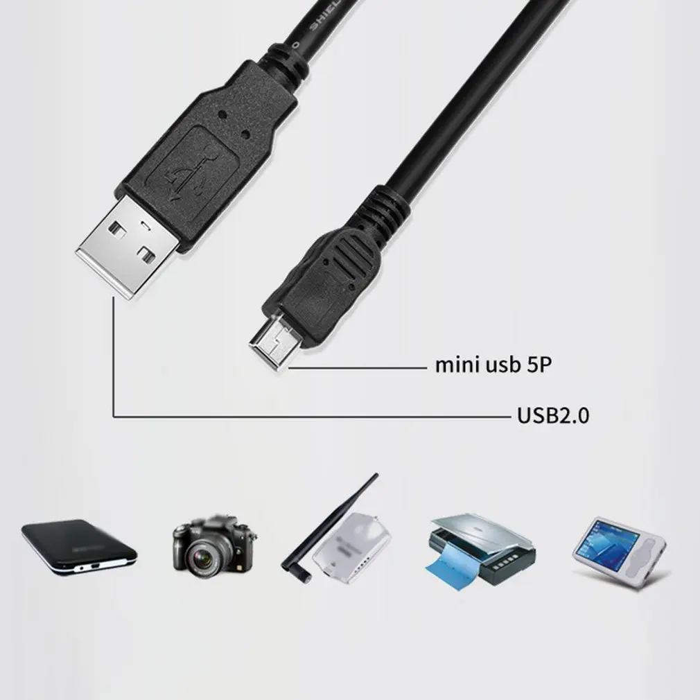 Мини USB 2 0 кабель 5 контактов Mini к кабели для быстрой зарядки и передачи данных MP3 MP4