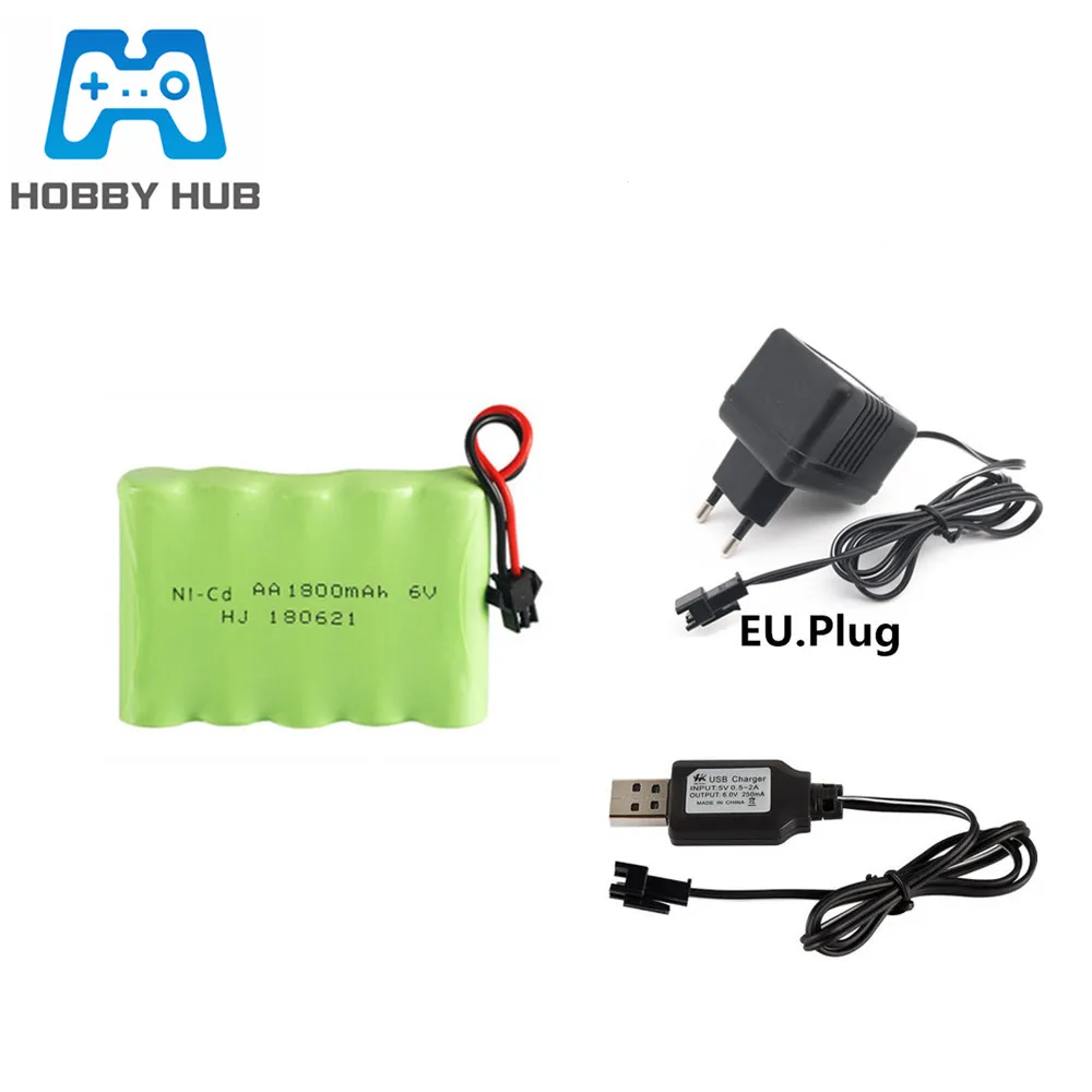 Truck Tank Boat Robots Parts Nicd Aa 6v Battery Pack Sm-sp Plug