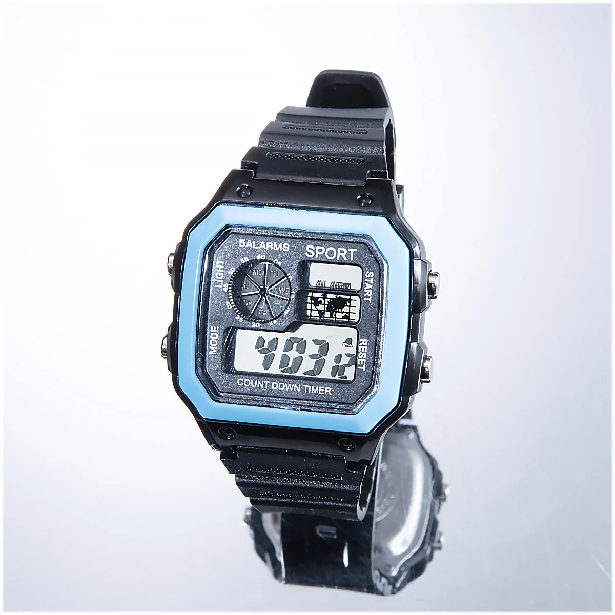 Hot Selling New Fashion Small Square Sports Electronic Watch Matcha Green Student LED Digital Watch
