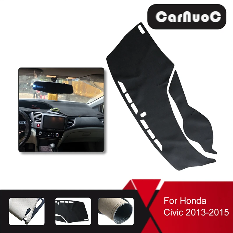

1pcs Car Dashboard Cover Mat Sun Shade Pad Instrument Panel Carpets For HONDA CIVIC 2013-2015 C 2013-2015 Car Accessories